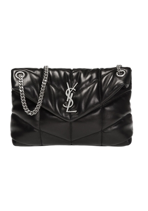Saint Laurent Ladies Black Small Loulou Quilted Shoulder Bag
