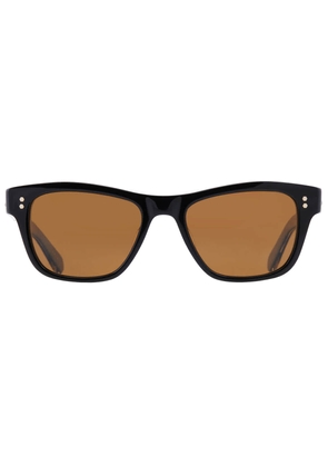 Mr. Leight DAMONE S Polarized Mojave Brown Premium Glass Square Unisex Sunglasses ML2048 BK-GM/MOJBRN PLR 51
