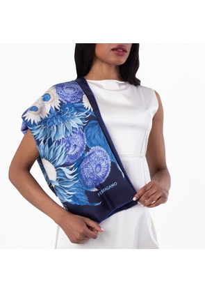 Ferragamo Sunflower Graphic Silk Scarf