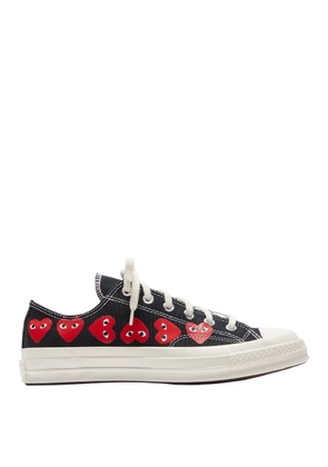 Comme Des Garcons Low Top Multi Heart Sneaker, Size 7