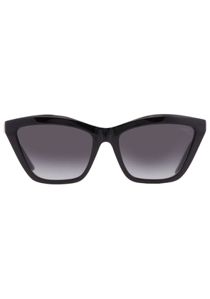 Guess Smoke Gradient Rectangular Ladies Sunglasses GU00199 01B 56