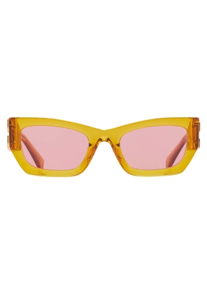 Miu Miu Pink Cat Eye Ladies Sunglasses MU 09WS 12T1D0 53
