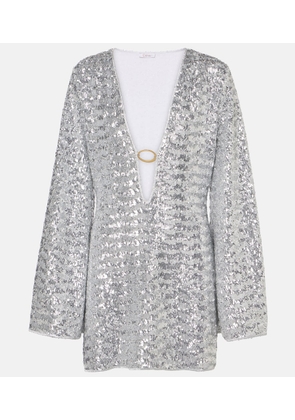 Oseree Lumiere O sequined beach cover-up