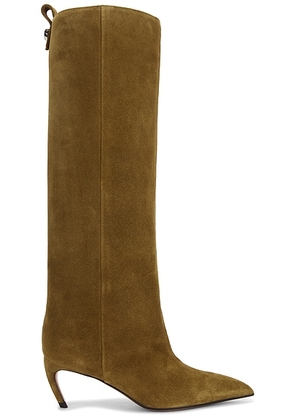 THE ATTICO Lea Boot in Military Green - Green. Size 37 (also in ).