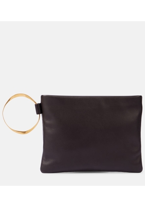 The Row Square Bracelet leather clutch