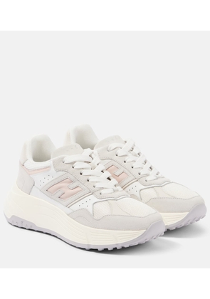 Hogan Hi-Fi glitter suede and leather sneakers