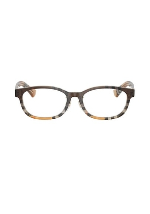 Burberry Rectangular Eyeglasses in Black - Brown. Size all.
