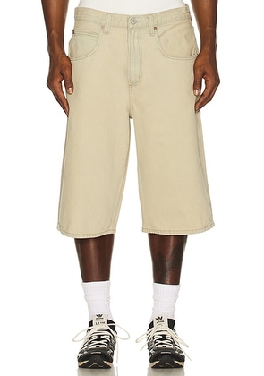 AGOLDE Fusion Skater Short in Burnished Khaki - Beige. Size 29 (also in 32, 33, 34, 36).
