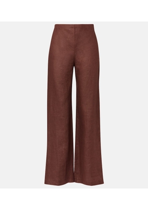 Faithfull Ilride high-rise linen straight pants