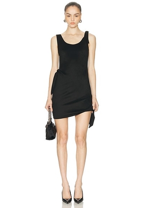 Atlein Knot Detail Mini Dress in Black - Black. Size 34 (also in 36, 38, 40).