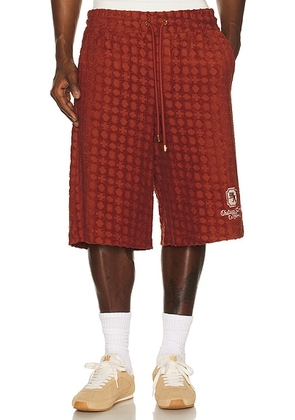 Amiri MA Chateau Oversized Short in Terracotta - Brick. Size L (also in M, S, XL/1X, XXL/2X).