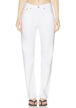 AGOLDE Lana Relaxed Straight Jeans in Marshmallow - White. Size 23 (also in 24, 25, 26, 27, 28, 29, 30, 31, 32, 33, 34).
