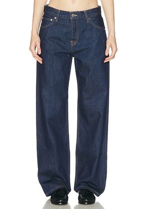 EB Denim Mid Rise Baggy Jeans in Havana Night - Blue. Size 23 (also in 24, 25, 26, 27, 28, 29, 30).