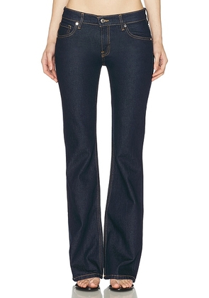 EB Denim Maria Mid Rise Bootcut Jeans in Havana Night - Blue. Size 23 (also in 24, 25, 26, 27, 28, 29).