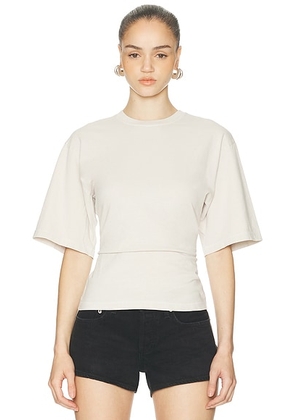 AGOLDE Storey Tee Shirt in Bone - Beige. Size L (also in M, S, XL, XS).