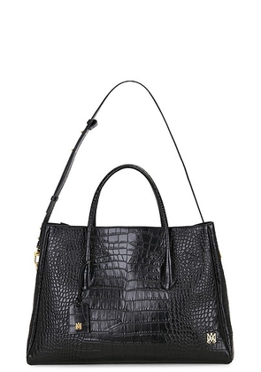 Amiri Embossed Croc Honey 50 Tote in Black - Black. Size all.