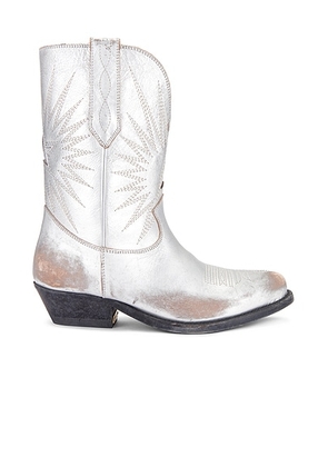 Golden Goose Wish Star Low Boot in Silver - Metallic Silver. Size 35 (also in ).