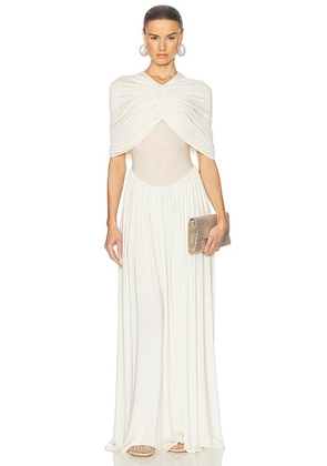 Helsa Philomena Jersey Dress in Vanilla - Cream. Size L (also in ).