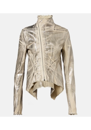 Rick Owens Naska Gary distressed coated denim jacket