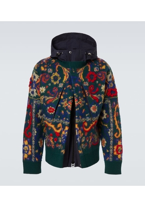 Sacai Floral wool jacquard jacket