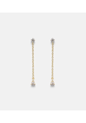 Stone and Strand Perfect Pear 14kt gold drop earrings with diamonds