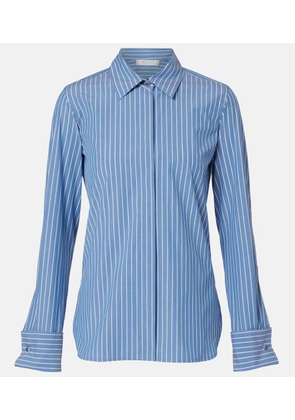 Max Mara Striped cotton-blend poplin shirt