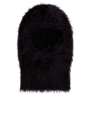 Marine Serre Wild Puffy Knit Balaclava in Black - Black. Size M/L (also in ).
