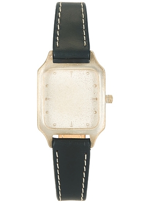 Our Legacy No Time Watch in Sterling Silver Black Strap - Black. Size all.