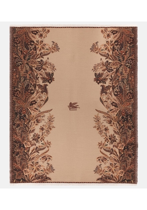 Etro Clergy Pegaso floral wool throw