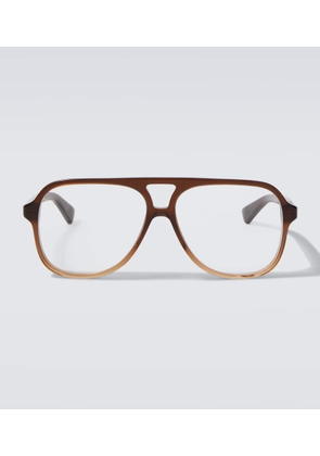 Bottega Veneta Slim Ribbon aviator glasses