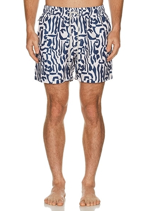 OAS Marbling Swim Shorts in Blue - Blue. Size S (also in ).