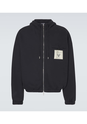 Jacquemus Torneo cotton fleece zip-up hoodie