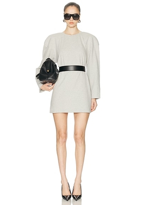 Norma Kamali Bomber 1980s Mini Dress in Light Heather Grey - Grey. Size L (also in M, S, XS).