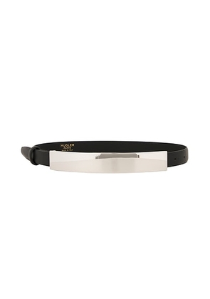 Mugler Plastron Belt in Black & Silver - Black. Size 70 (also in 65, 75, 80).
