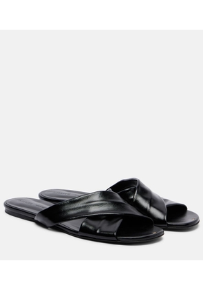 Khaite Liria leather slides