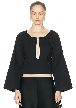 Marlies Grace Ocean Top in Black - Black. Size M (also in S, XS).
