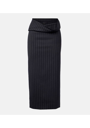Mugler Pinstripe wool pencil skirt