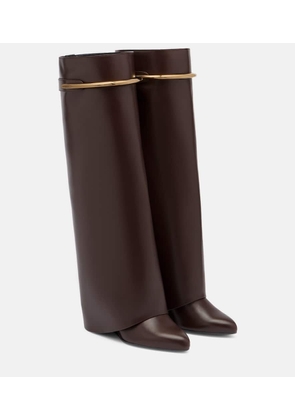Givenchy Shark 95 leather knee-high boots