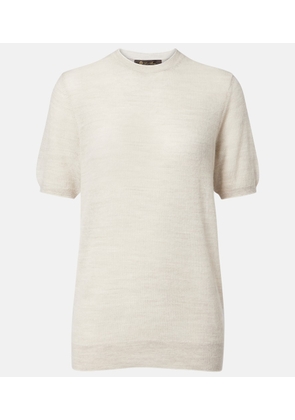 Loro Piana Walnut cashmere, wool, and silk top