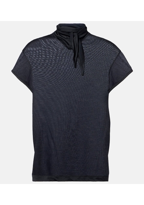 Lemaire Scarf-detail jersey top