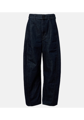 Lemaire Twisted belted barrel-leg jeans