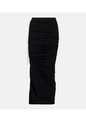Rick Owens Edfu cotton jersey midi skirt