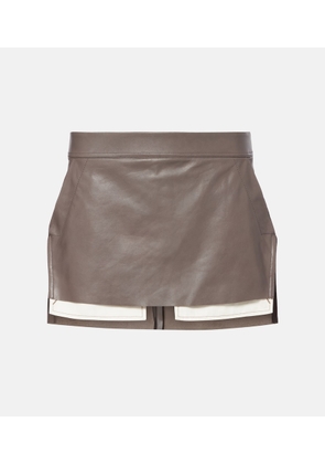 Rick Owens Fog leather miniskirt