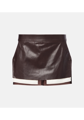 Rick Owens Fog leather miniskirt