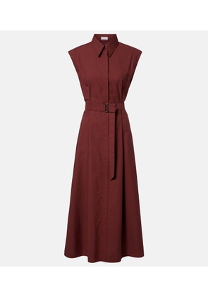 Brunello Cucinelli Monili cotton-blend midi dress