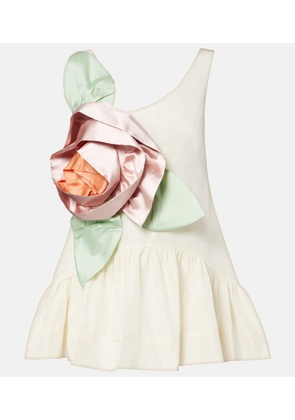 Simone Rocha Rosette floral-applique taffeta top