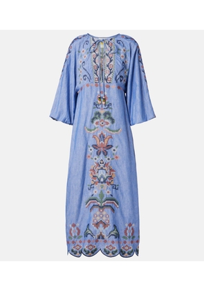 Farm Rio Garden Tapestry cotton midi dress