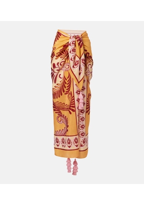 Farm Rio Printed cotton-blend beach cover-up