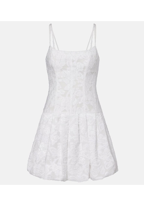 Simkhai Fifi embroidered cotton-blend minidress