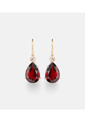 Ileana Makri 14kt gold (750/1000) earrings with garnets and diamonds
